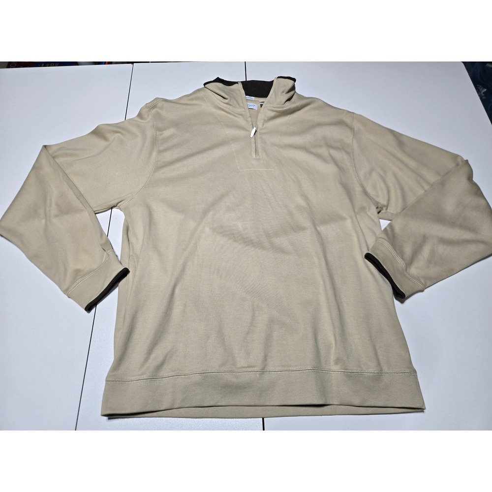 Alex Cannon Quarter Zip Pullover Sweater Supima Cotton‎ Men's L